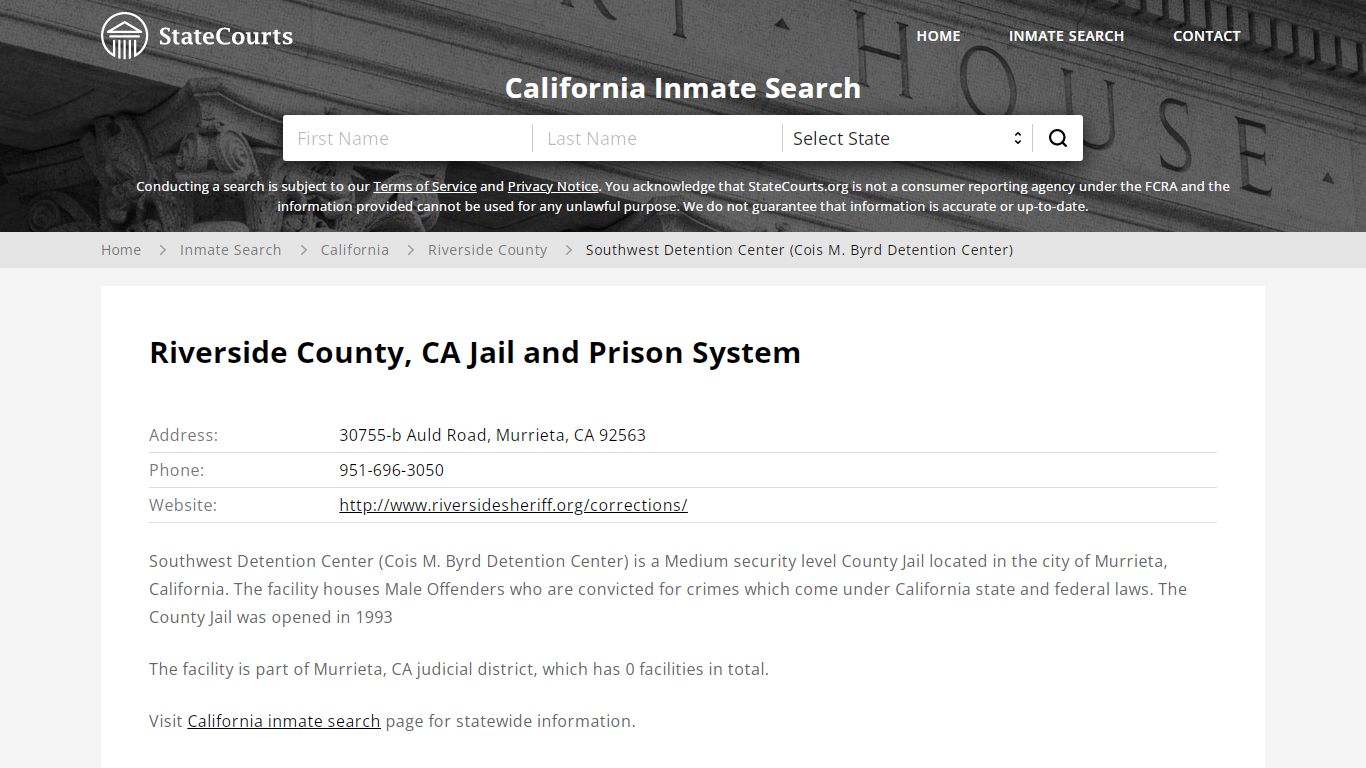 Southwest Detention Center (Cois M. Byrd Detention Center ...